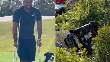 Golf icon, Tiger Woods, out in crutches after February lone accident