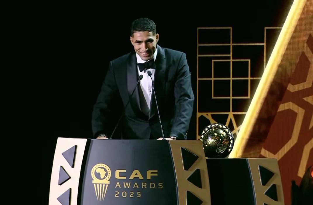 Just In: Morocco’s Hakimi Takes Home 2025 CAF Men’s Player of the Year Award